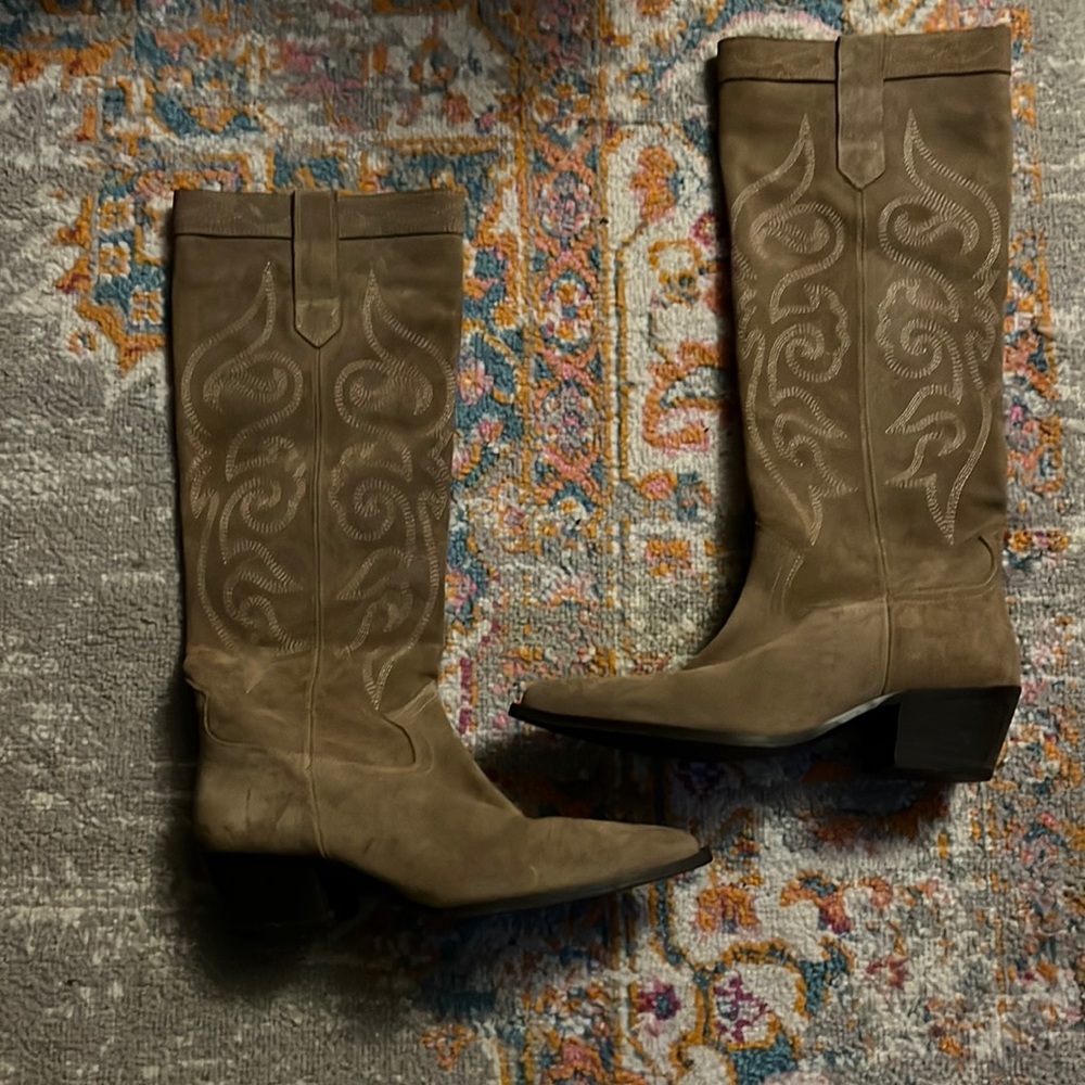 Knee High Zara Suede Cowboy Boots